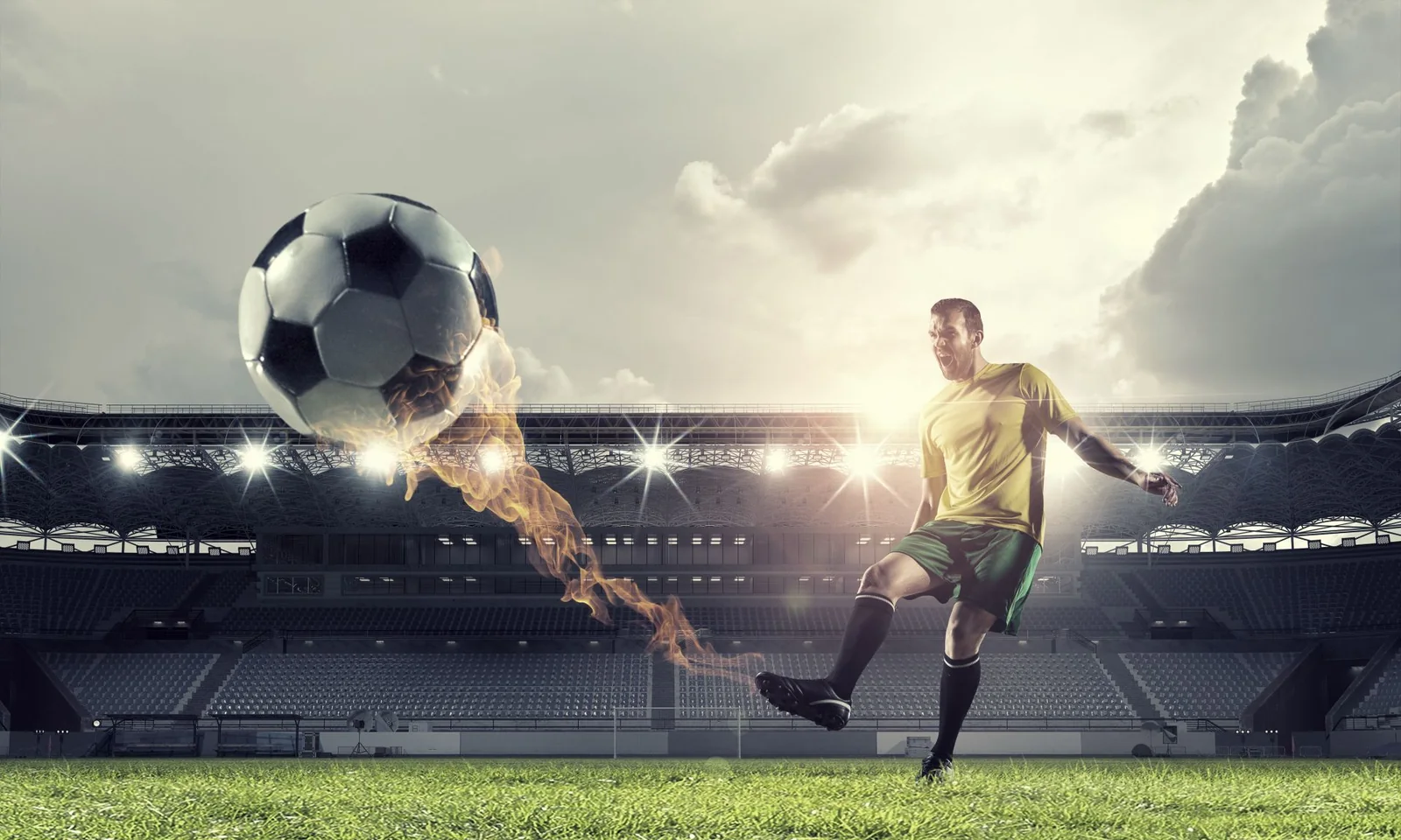 Antarmuka olahraga pada perangkat dengan daftar event dan skor